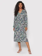 Sukienki - Pieces Sukienka codzienna Fallu 17126630 Kolorowy Regular Fit - miniaturka - grafika 1