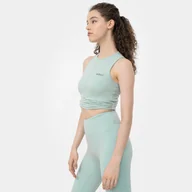 Koszulki sportowe damskie - Damski top treningowy GUESS COLINE ACTIVE TOP - miętowy - miniaturka - grafika 1