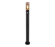 Lampy ogrodowe - Globo 3159BCS-Zewn. lampa z czujnikiem BOSTON 1xE27/15W/230V IP44 110cm czarny/miedź - miniaturka - grafika 1