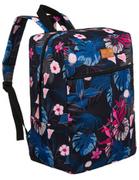 Plecaki - Duży damski plecak podróżny, bagaż podręczny Ryanair/WizzAir z roślinnym wzorem Rovicky, różnokolorowy - miniaturka - grafika 1