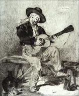 Plakaty - Galeria Plakatu, Plakat, The Spanish Singer (Le Guitarrero), Edouard Manet, 50x70 cm - miniaturka - grafika 1