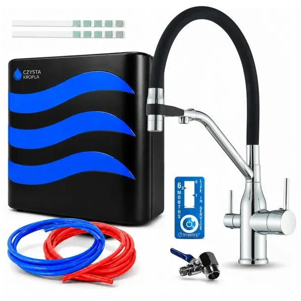 Filtr Do Wody System Pod Zlewozmywak Filtrujący Wodę Pitną Bateria Srebrna