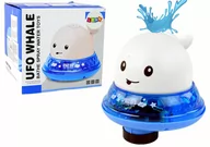 Zabawki do kąpieli - Wieloryb Tryskający Wodą z Podstawką Zabawka do Kąpieli Biała - miniaturka - grafika 1