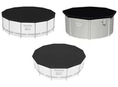 Akcesoria do basenów - Bestway Plandeka PVC, czarna, do okrągłych basenów - miniaturka - grafika 1