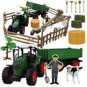 Samochody i pojazdy dla dzieci - FARMA TRAKTOR PRZYCZEPA MAŁY FARMER ZESTAW DLA DZIECI ZWIERZĘTA ZAGRODA 22EL. Z2099 - miniaturka - grafika 1