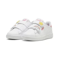 Buty dla dziewczynek - Dziecięce sneakersy PUMA Smash 3.0 Badges PUMA White Passionfruit Pink - miniaturka - grafika 1