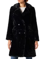 Płaszcze damskie - VERO MODA Płaszcz ze sztucznego futra, czarny, XS - miniaturka - grafika 1