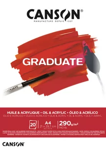 Canson Absolwent A5 Huile Akrylowy Papier Pad 20 Arkuszy - Podobrazia, bloki, papiery - miniaturka - grafika 1