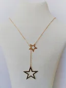 Naszyjniki - naszyjnik GWIAZDY krawatka GWIAZDA złota STAL - miniaturka - grafika 1