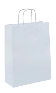 Torby papierowe, białe, 26x12x32 cm, 10 sztuk - Opakowania i torebki na prezenty - miniaturka - grafika 1