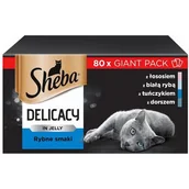 Mokra karma dla kotów - Sheba SHE Saszetka Galaretka Ryba 80x85g_Sticker mokra karma dla kotów dorosłych 80x85g - miniaturka - grafika 1