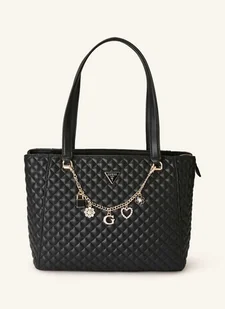 Guess Torba Shopper Everlee schwarz - Torebki damskie - miniaturka - grafika 1