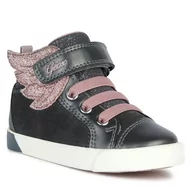 Buty dla dziewczynek - Sneakersy Geox B Kilwi Girl B36D5A 022NF C9F8W M Dk Grey/Lt Rose - miniaturka - grafika 1