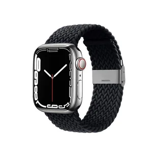 Crong Wave Band – Pleciony pasek do Apple Watch 42/44/45 mm (grafitowy) - Akcesoria do smartwatchy - miniaturka - grafika 3