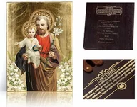 Ikony i obrazy sakralne - Ikona religijna Święty Józef z Dzieciątkiem Jezus - miniaturka - grafika 1