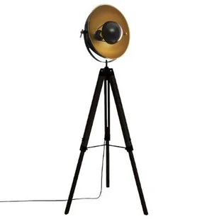 Lampa Industrialna Podłogowa Trójnóg Loft Czarna - Lampy stojące - miniaturka - grafika 1