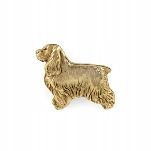 Cocker Spaniel Angielski pozłacany pin broszka - Broszki - miniaturka - grafika 1