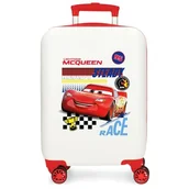 Walizki - Joumma Disney Cars Lets Race walizka kabinowa, biała, walizka kabinowa - miniaturka - grafika 1