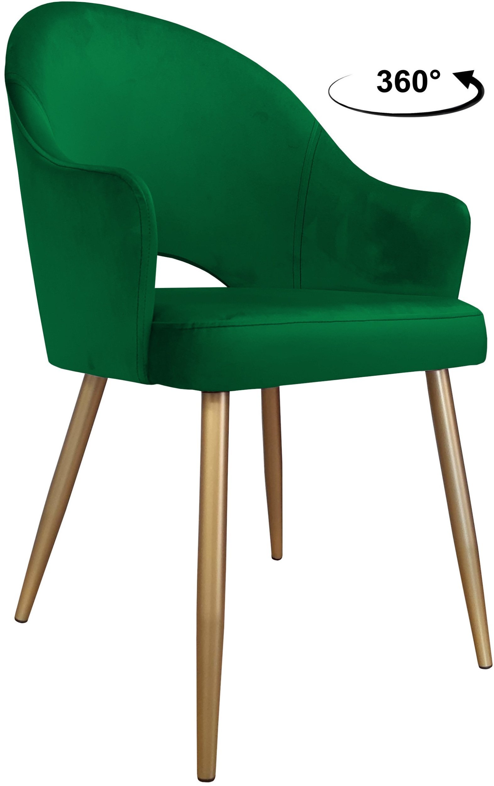 Krzesło obrotowe Velvet podstawa złota MG25