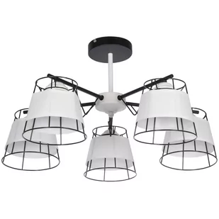 Inne LAMPA sufitowa VEN W-N 2832/3 druciana OPRAWA metalowe klatki białe czarne VEN W-N 2832/3 - Lampy sufitowe - miniaturka - grafika 1