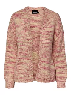 Swetry damskie - Pieces Kardigan "Nanna" w kolorze beżowo-różowym - grafika 1