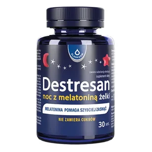 Destresan Noc z melatoniną żelki, smak wiśniowy, 30 sztuk - Układ nerwowy - miniaturka - grafika 1
