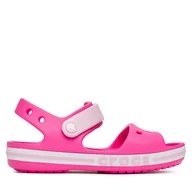 Buty dla dziewczynek - Sandały Crocs BAYABAND SANDAL K 211054-6QQ Różowy - miniaturka - grafika 1