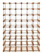 Pozostałe akcesoria barmańskie - Regał Na Wino Stojak Na 48 Butelek Szklanych/ Pet — Rw-8/ 6X8 — Brązowy Brązowy Metal + Drewno Rw-8-6X8-48_O_Br / Wamar-Sosenka - miniaturka - grafika 1