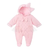 Pajacyki dla niemowląt - Pajac ocieplany Emily różowy 74 - miniaturka - grafika 1