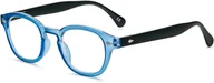 Okulary korekcyjne, oprawki, szkła - OKULARY KOREKCYJNE DO CZYTANIA KOMPUTERA NIEBIESKIE UNISEX PLUSY +2,5 - miniaturka - grafika 1