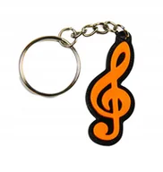 Dekoracje domu - Breloczek Pomarańczowy Klucz wiolinowy Brelok - miniaturka - grafika 1
