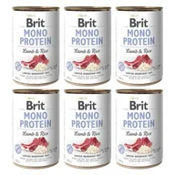 Mokra karma dla psów - Brit Mono Protein z jagnięciną i ryżem 6 x 400 g - miniaturka - grafika 1
