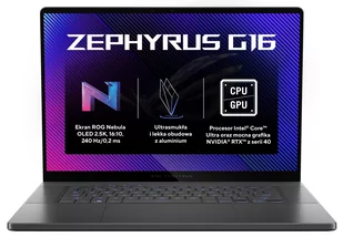 Asus ROG Zephyrus G16 GU605MI-QR076W - Ultra 7-155H | 16'''-240Hz | OLED | 32GB | 1TB | W11H | RTX4070 - Laptopy - miniaturka - grafika 1
