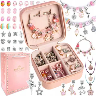 ZESTAW DO BIŻUTERII ROBIENIA BRANSOLETEK NASZYJNIKÓW NA PREZENT DLA DZIECI - Prace ręczne dla dzieci - miniaturka - grafika 1