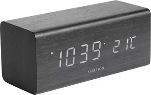 Columbine Columbine Black Wood Alarm Clock KA5652BK - Zegary - miniaturka - grafika 3