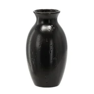 Wazony i flakony - Stylowy wazon ceramiczny czarny matowy – 1,2L, wysoki, nowoczesny dodatek - miniaturka - grafika 1
