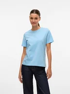 Koszulki i topy damskie - Vero Moda Koszulka w kolorze błękitnym - miniaturka - grafika 1