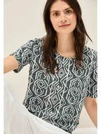 Koszulki i topy damskie - Cecil Koszulka w kolorze zielono-białym - miniaturka - grafika 1