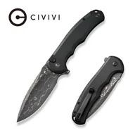 Noże - Nóż składany Civivi Button Lock Praxis Black Aluminium, Damascus (C18026E-DS1) - miniaturka - grafika 1