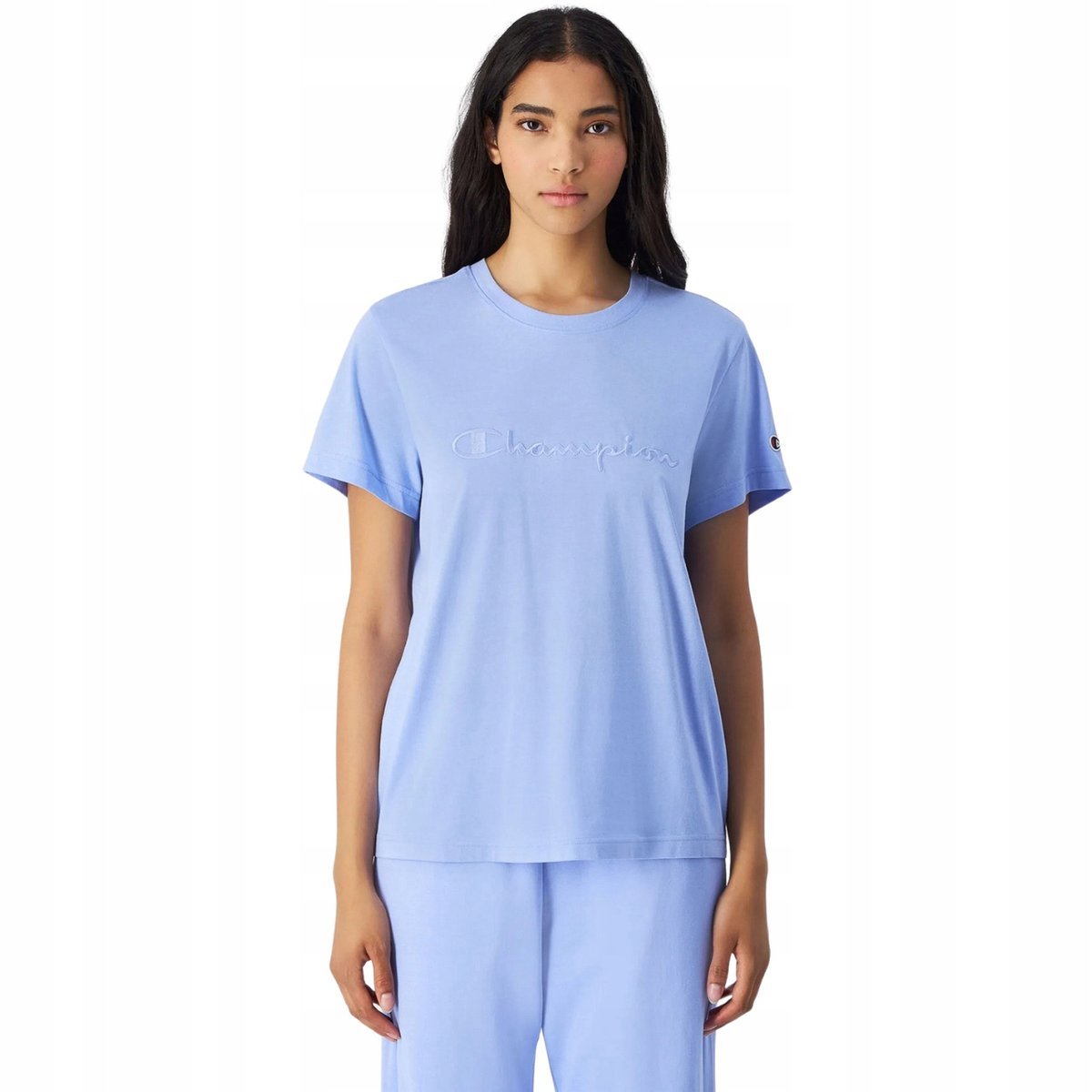 Koszulka damska Champion SS Tee błękitna 117650 BS186 L