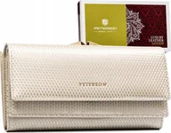 Portfele - Peterson Skórzany damski portfel Peterson PTN 421028-SBR-BE NoSize - miniaturka - grafika 1