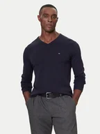 Swetry męskie - Tommy Hilfiger Sweter MW0MW42249 Granatowy Regular Fit - miniaturka - grafika 1
