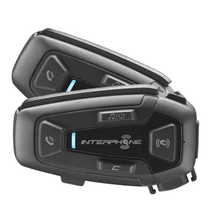 INTERPHONE U-Com 8R | Pojedynczy | Domofon motocyklowy z komunikacją Mesh 2.0, do 24 pilotów, odległość 1,6 Km, Autonomia 18 godzin, kompatybilny z TFT i GPS, wodoodporny, głośnik HD 40mm (podwójny) - Akcesoria motocyklowe - miniaturka - grafika 1