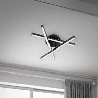 Lampy sufitowe - Briloner Lampa sufitowa Rey, migocząca, 3-pkt., czarna - miniaturka - grafika 1