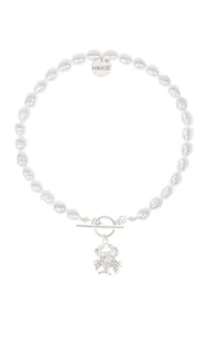 Bransoletka z pereł ze srebrnym znakiem zodiaku Rak 16 cm - Bransoletki - miniaturka - grafika 1