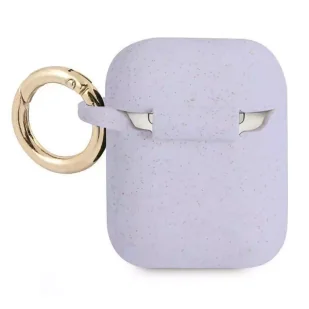 Guess GUA2SGGEU AirPods cover purpurowy/purple Silicone Glitter - Akcesoria do słuchawek - miniaturka - grafika 2
