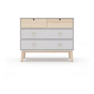 Biała niska komoda dziecięca 100x81 cm Estefania – Marckeric - Komody dla dzieci - miniaturka - grafika 1