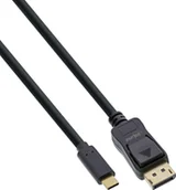 Kable komputerowe i do monitorów - Kabel InLine InLine® USB Display Cable, USB Type-C male to DisplayPort male DP Alt Mode, 4K2K, black, 5m - miniaturka - grafika 1