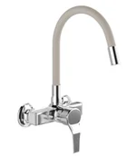 Baterie kuchenne - Granitan, Ścienna bateria umywalkowa kuchenna flex, Beżowy - miniaturka - grafika 1