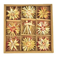 Ozdoby bożonarodzeniowe - Zestaw ozdób ze słomy z aniołkami, 36 szt. - miniaturka - grafika 1